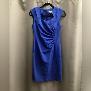 Calvin Klein royal blue cap sleeve midi dress size 6